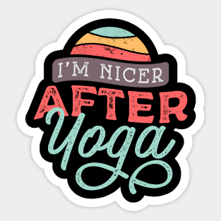 I'm Nicer After Yoga Sticker